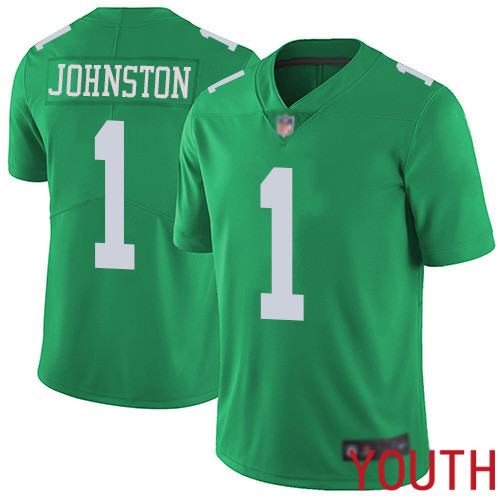 Youth Philadelphia Eagles 1 Cameron Johnston Limited Green Rush Vapor Untouchable NFL Jersey Football